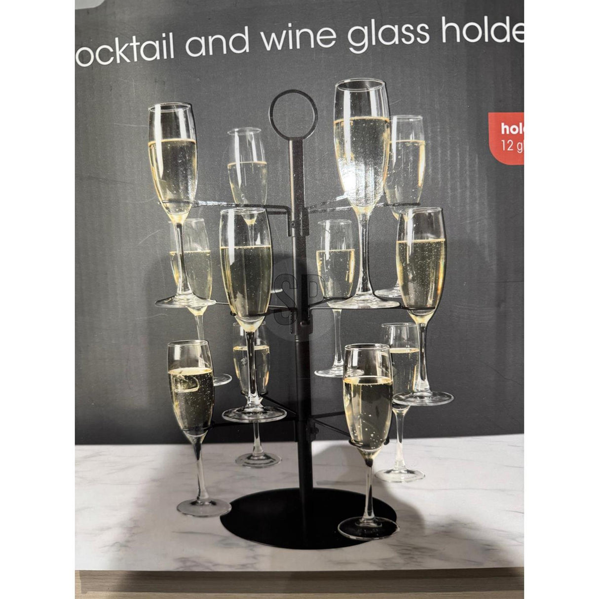 Hemstyling etagere för cocktail vinglas 3-lager