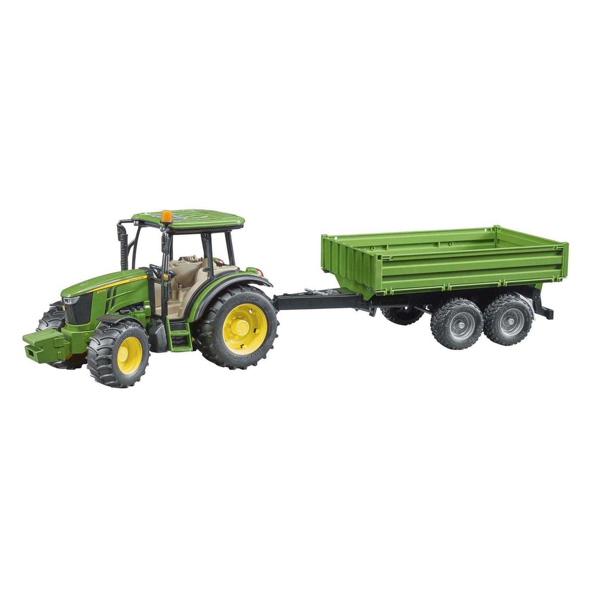 Bruder John Deere tractor 5115 m with trailer 1:16