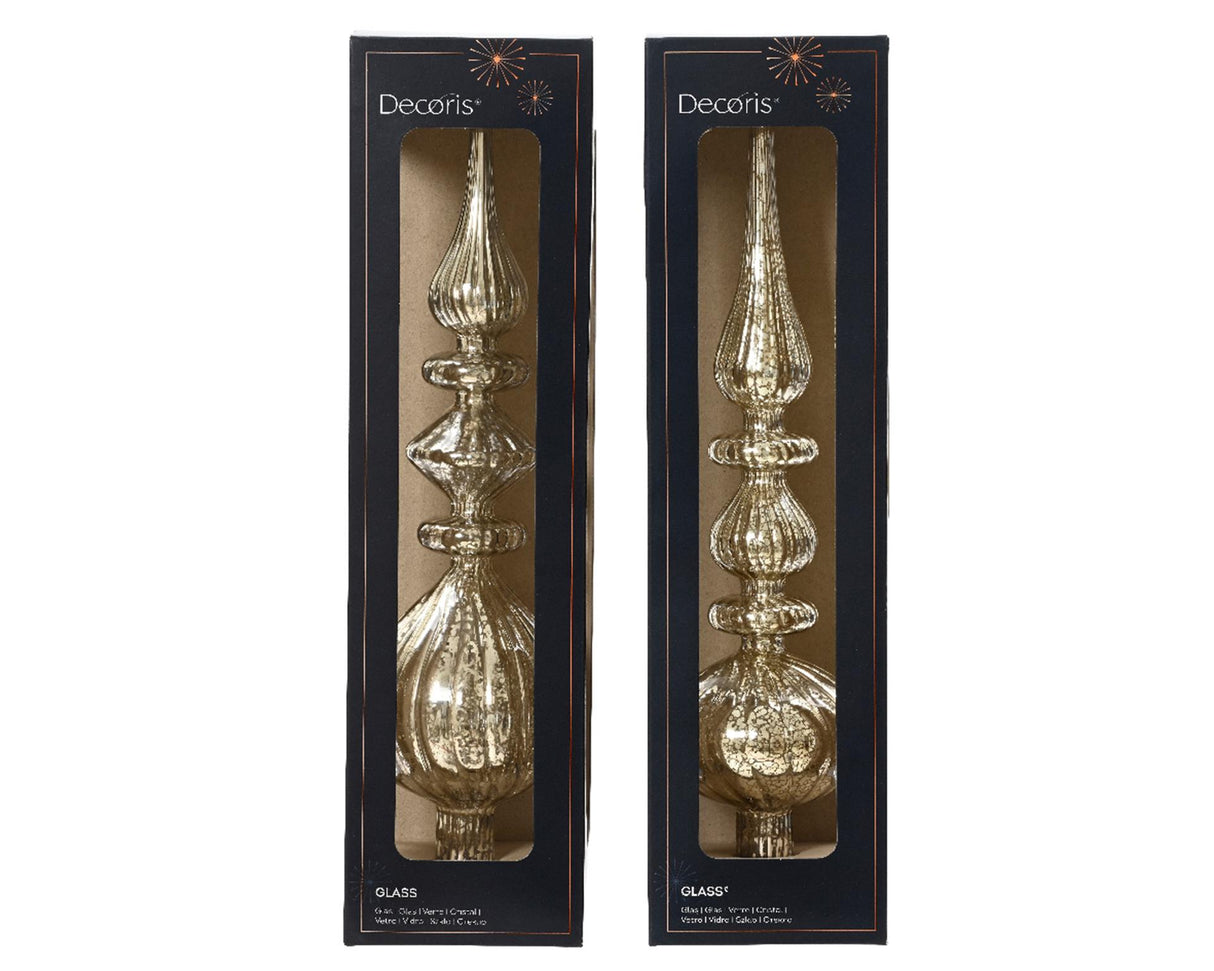 Decoris Peak Antik Glas Sëlwer h35cm