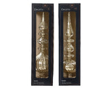 Decoris Peak Antik Glas Sëlwer h35cm