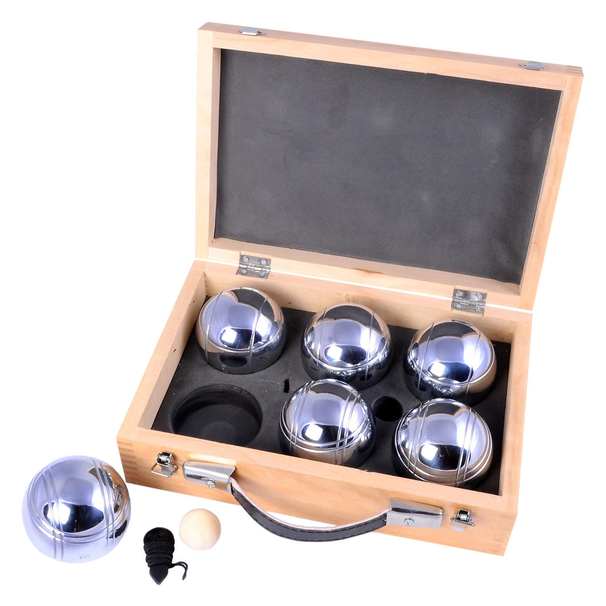 Luxury Jeu de Boules Set in Wooden Kist