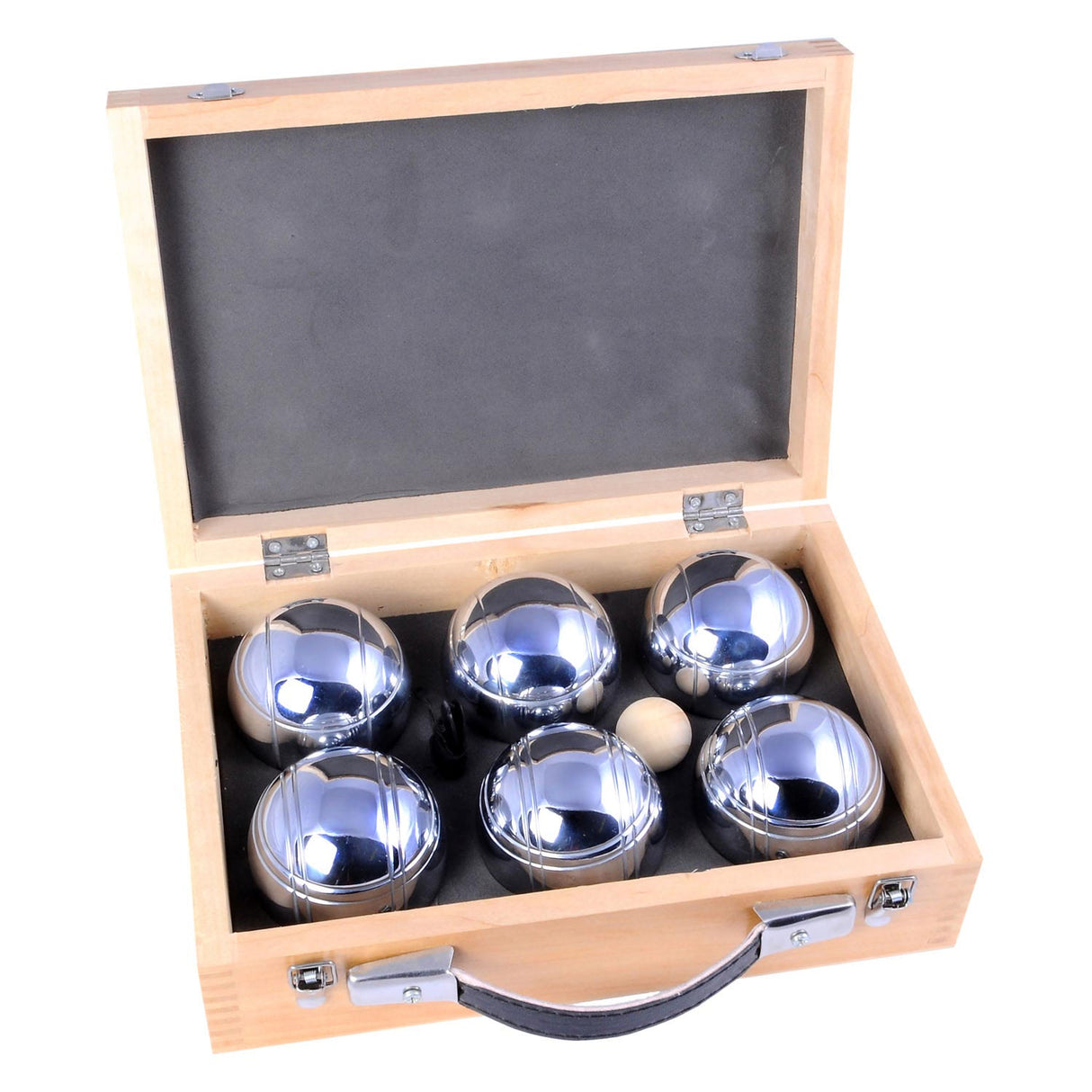 Luxury Jeu de Boules Set in Wooden Kist