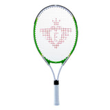 Tennis racket with cover and 2 balls green