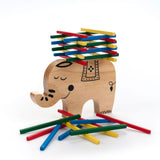Träbalansspel elefant