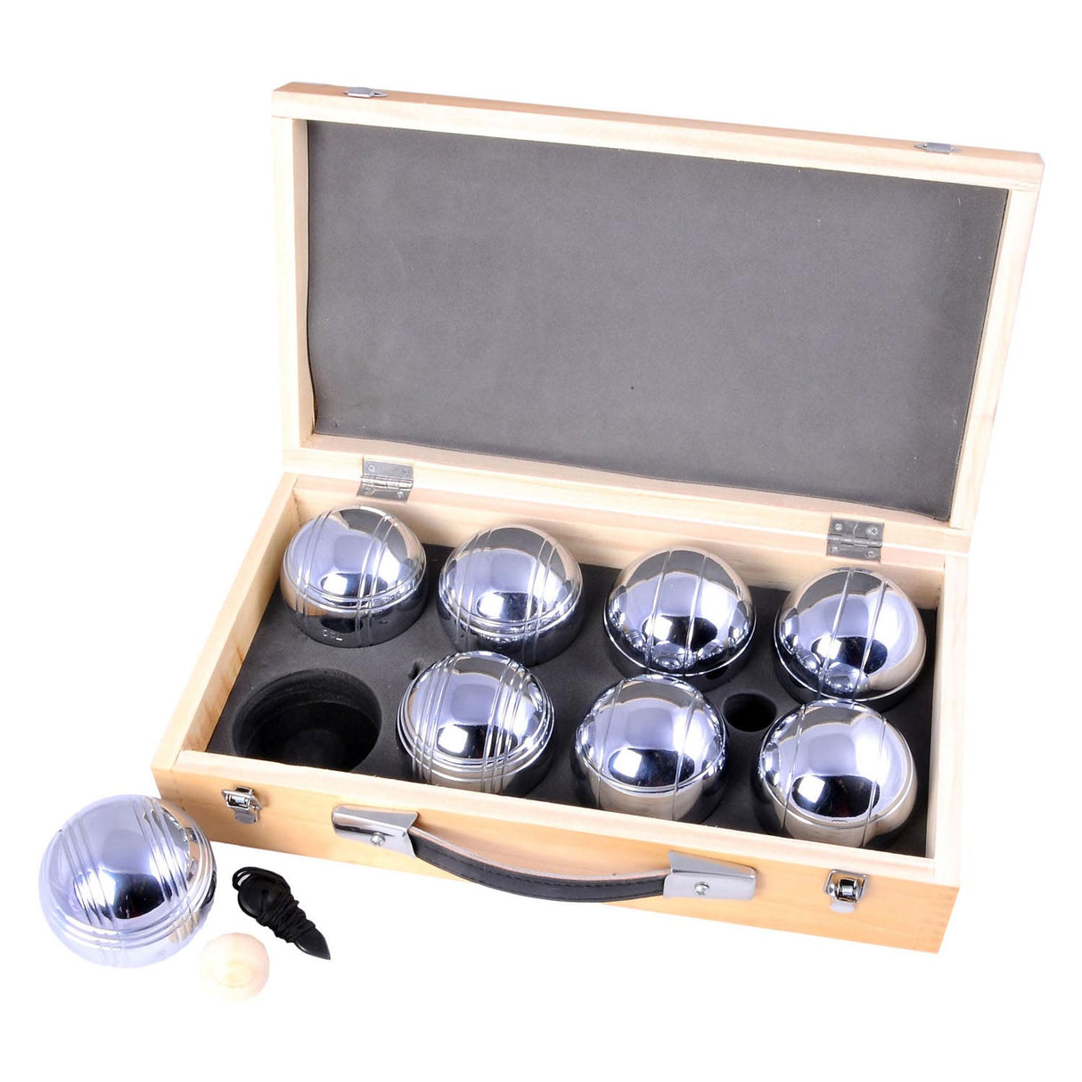 Jeu de Boules in luxury suitcase, 8 balls