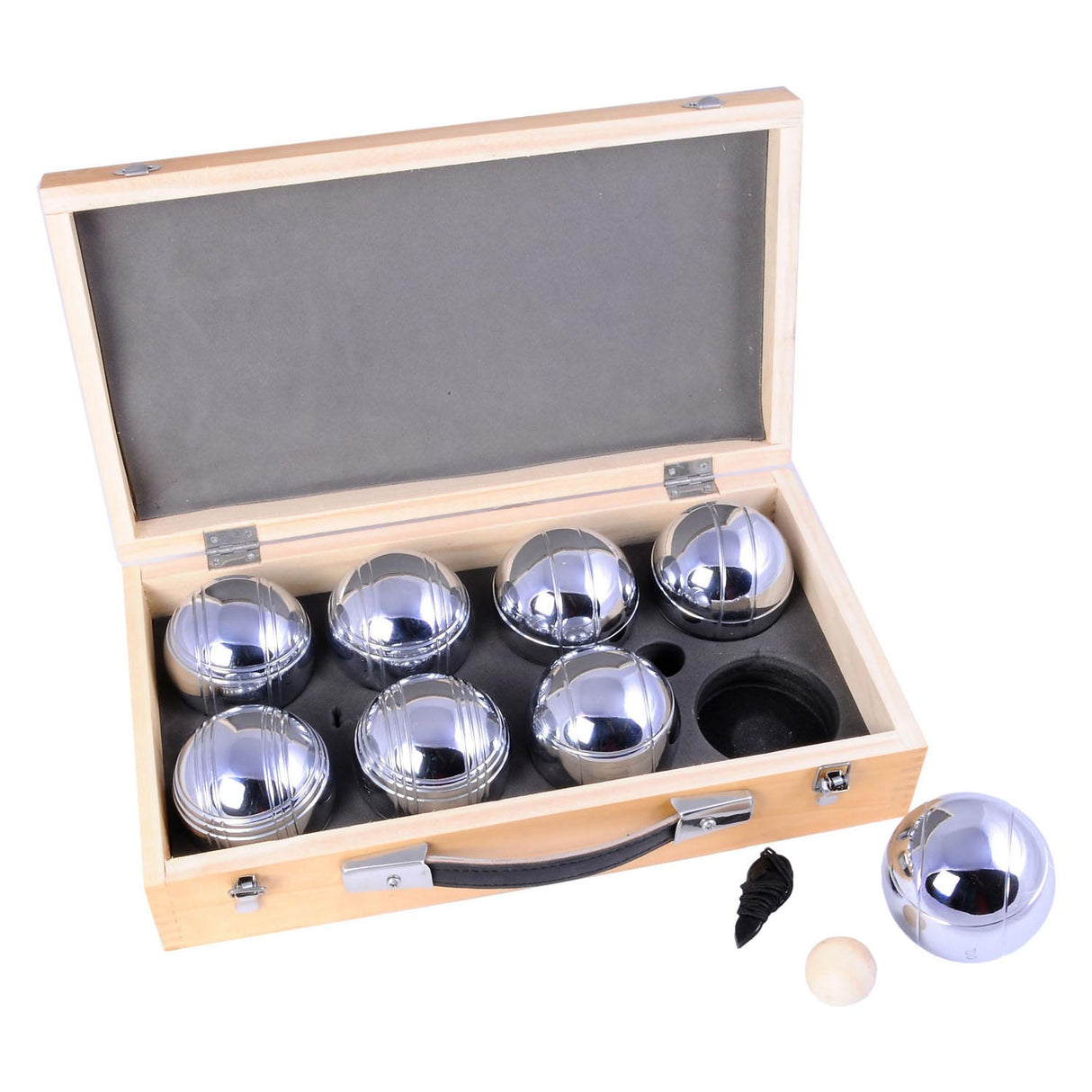 Jeu de Boules in luxury suitcase, 8 balls