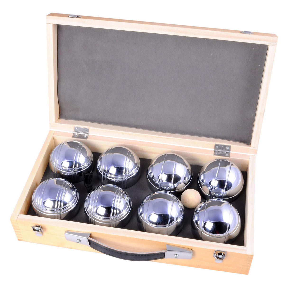 Jeu de Boules dans une valise de luxe, 8 balles