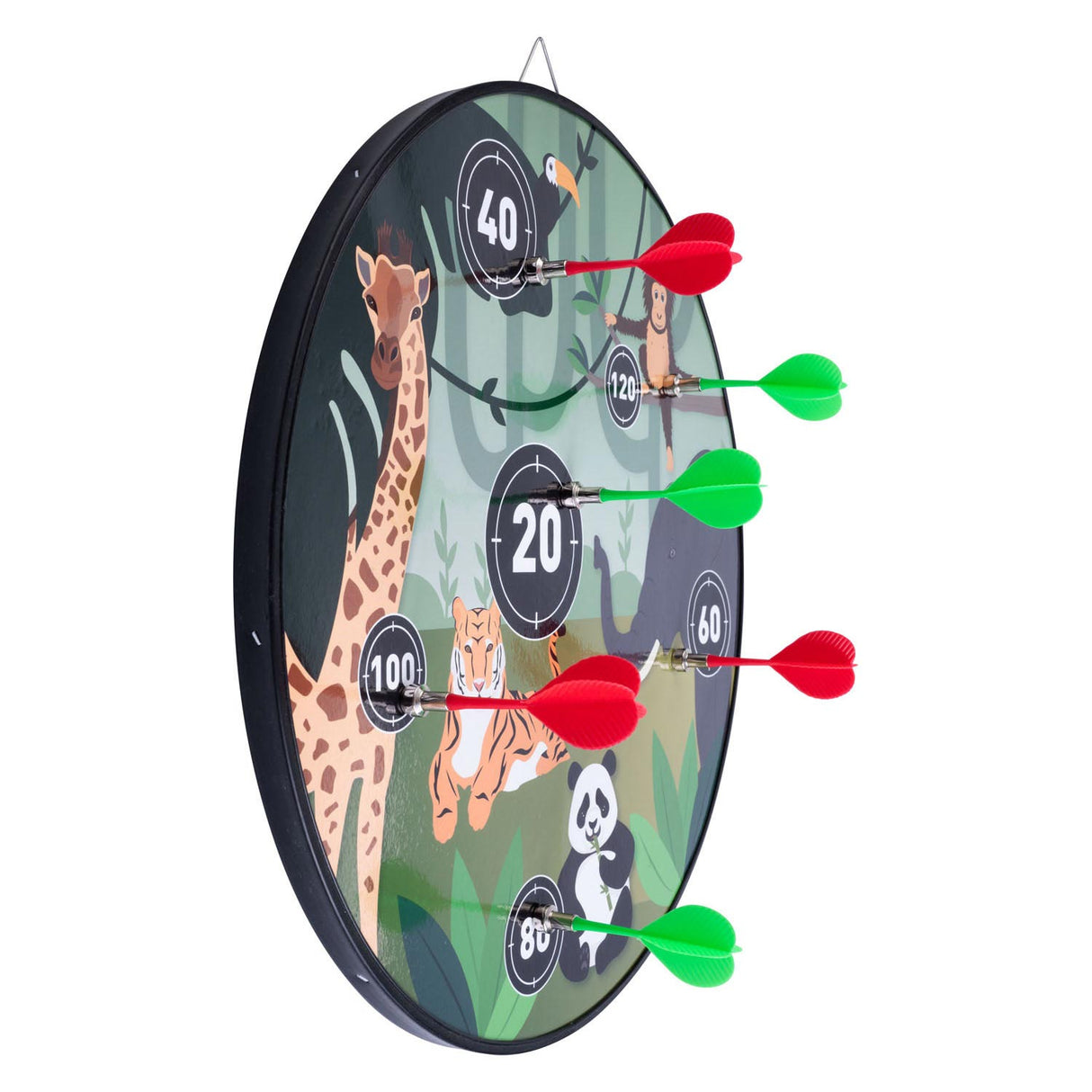 Magnetic dartboard double -sided animals