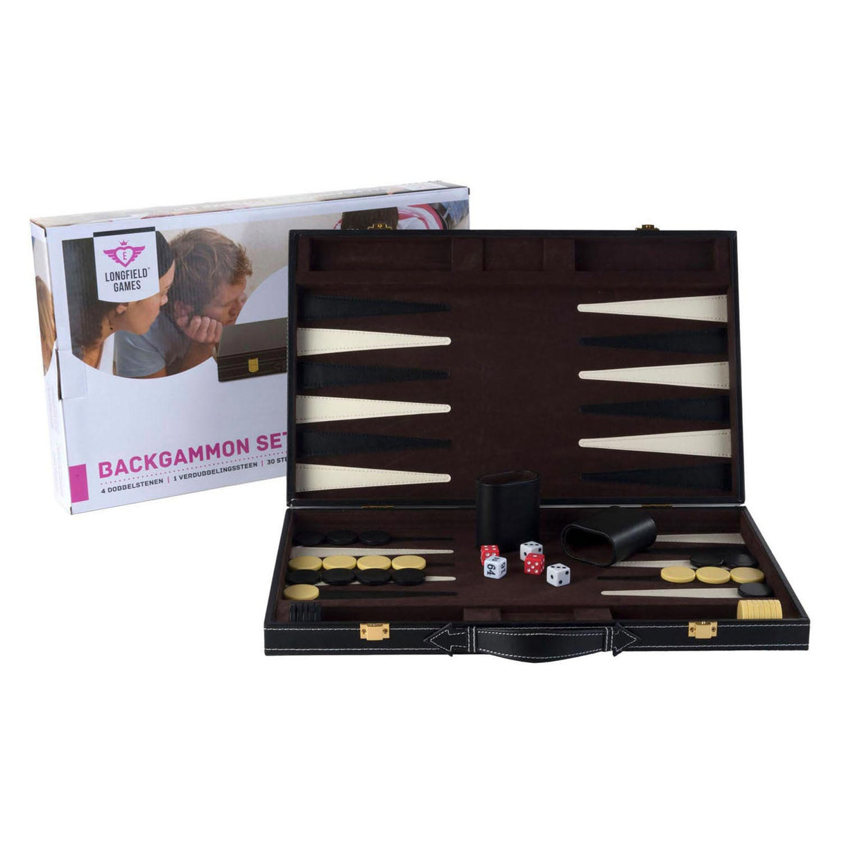 Backgammon 18 Brown in Slonokoščena klasična družabna igra