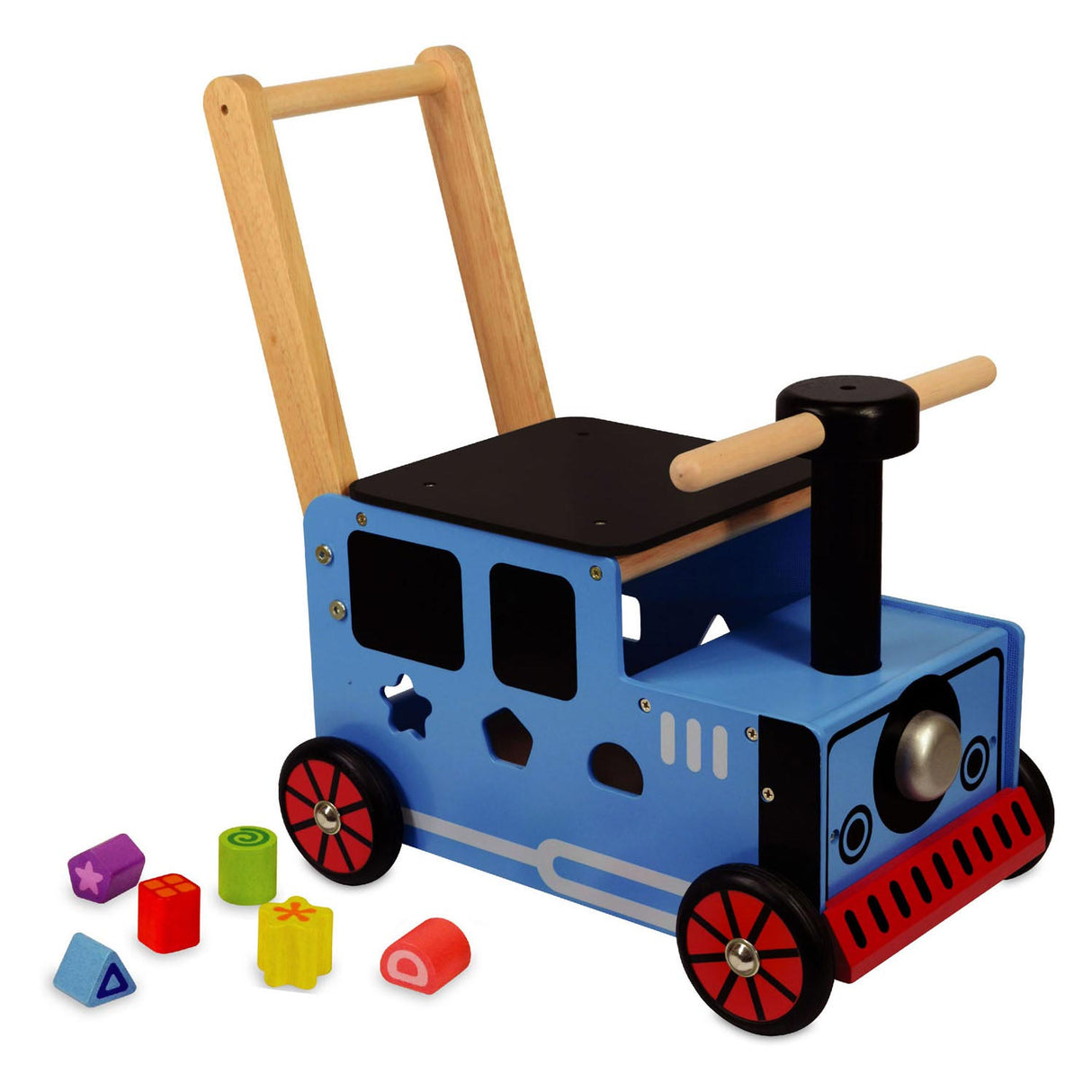 Jsem hračka Loop Push Wagon a Train Junior Blue Black
