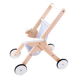 Wooden doll walking truck Gray blue