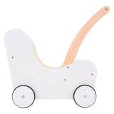 Wooden doll walker grey white
