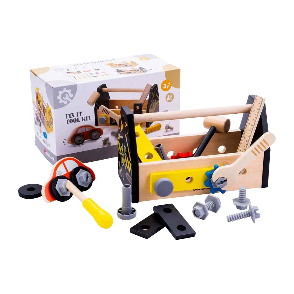 Dorjee Toolbox 33-Stéck Junior Holz schwaarz