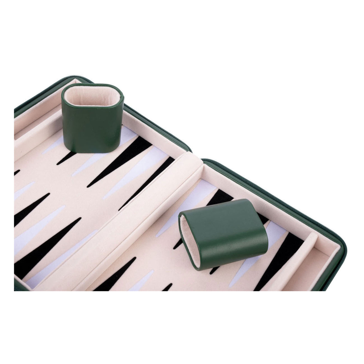 Backgammon reisspel met rits - groen