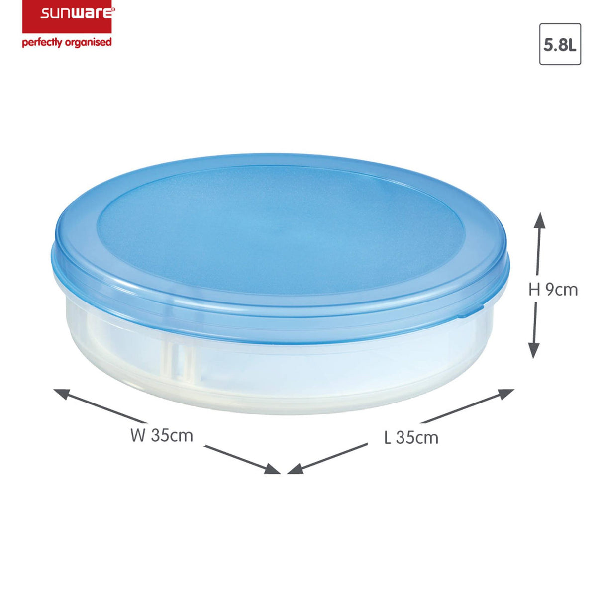 Sunware club cuisine pie box with elevator