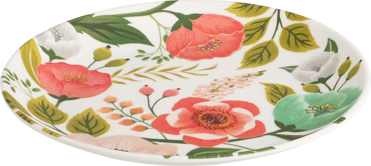 Cozydecor Platte flaach Melamine Blummen ø20cm
