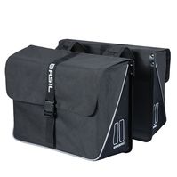 Bolso de bicicleta doble de albahaca, negro negro, agua -repelente, 35L