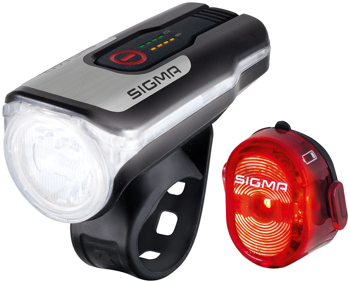 Sigma Verlichtingset Aura 80 USB koplamp + Nugget II achterlicht