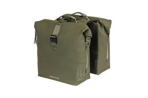 Basil Soho Double Bicycle Bag Nordlicht Vodotěsná zavazadla pro elektrické kolo zelené