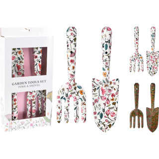 Hageredskaper sett 2 assortert print | 4 stk