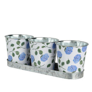 Bloempot zink buiten 10 cm 3 stuks | 2 stuks