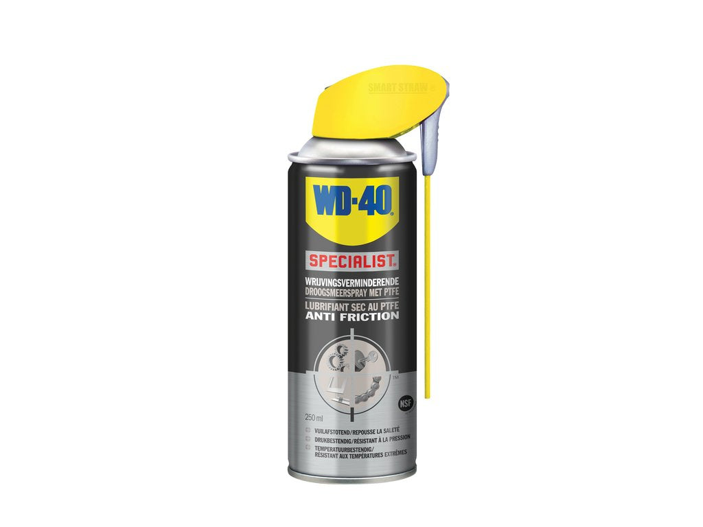 Droogsmeerspray spécialisé WD40 avec PTFE 250ml