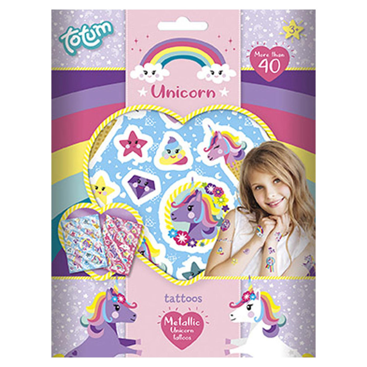 Totum unicorn metallic tattoos