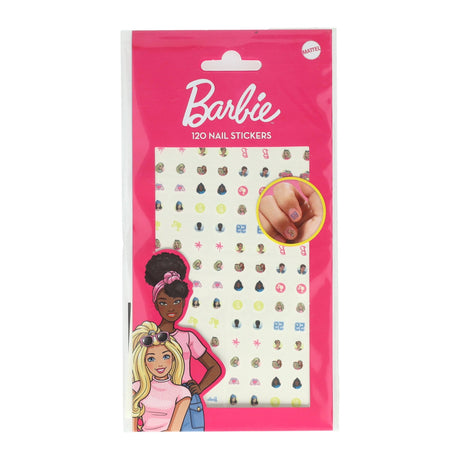 Kreativní skupinové samolepky na nehty barbie, 120 ks.