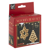 Creative craft group houten kralen kersthangers set kerstmis