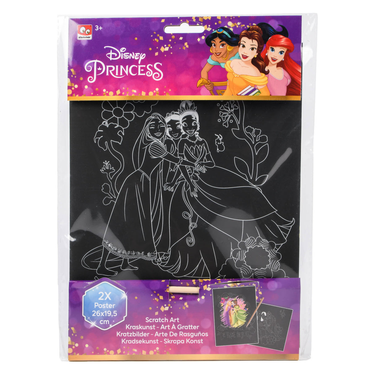 Canenco Disney Princess Scratch Art, 2pcs.