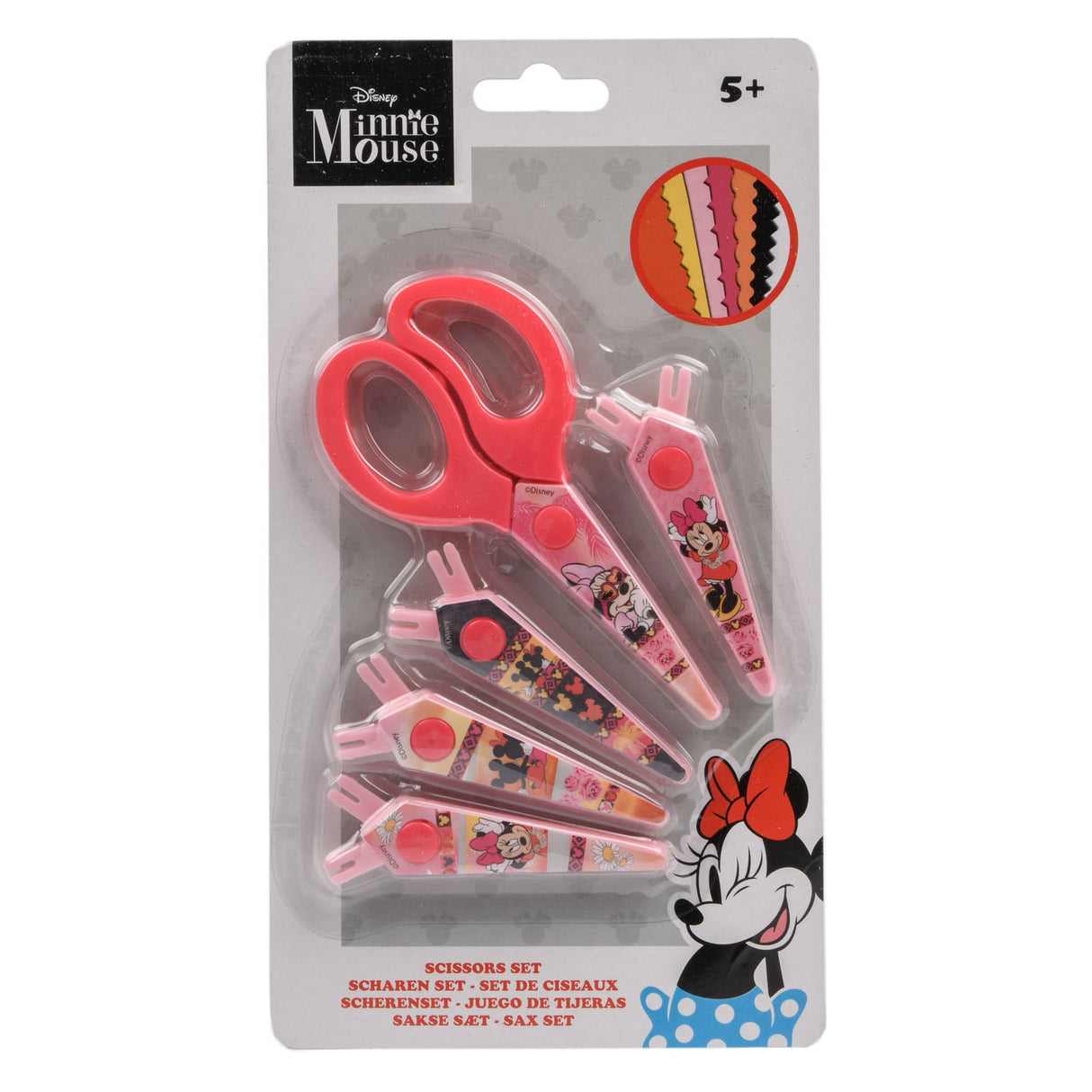 Canenco Minnie Mouse Zigzag Scissors with 5 Blades