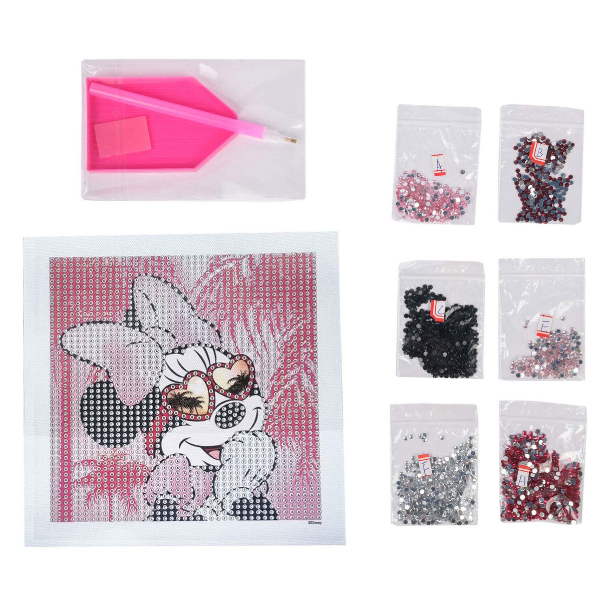 Minnie Mouse tapyba deimantais
