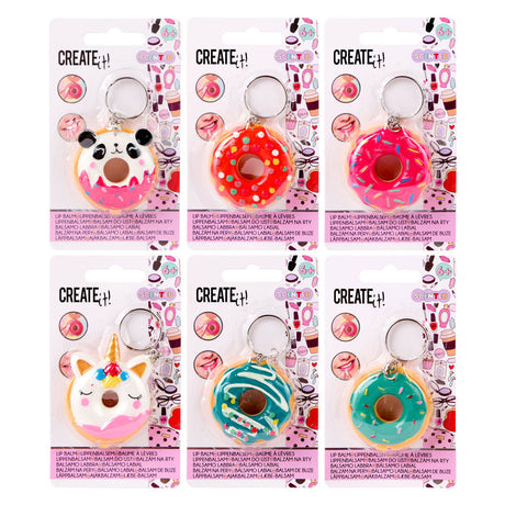 Create it! beauty sleutelhanger donut met lippenbalsem