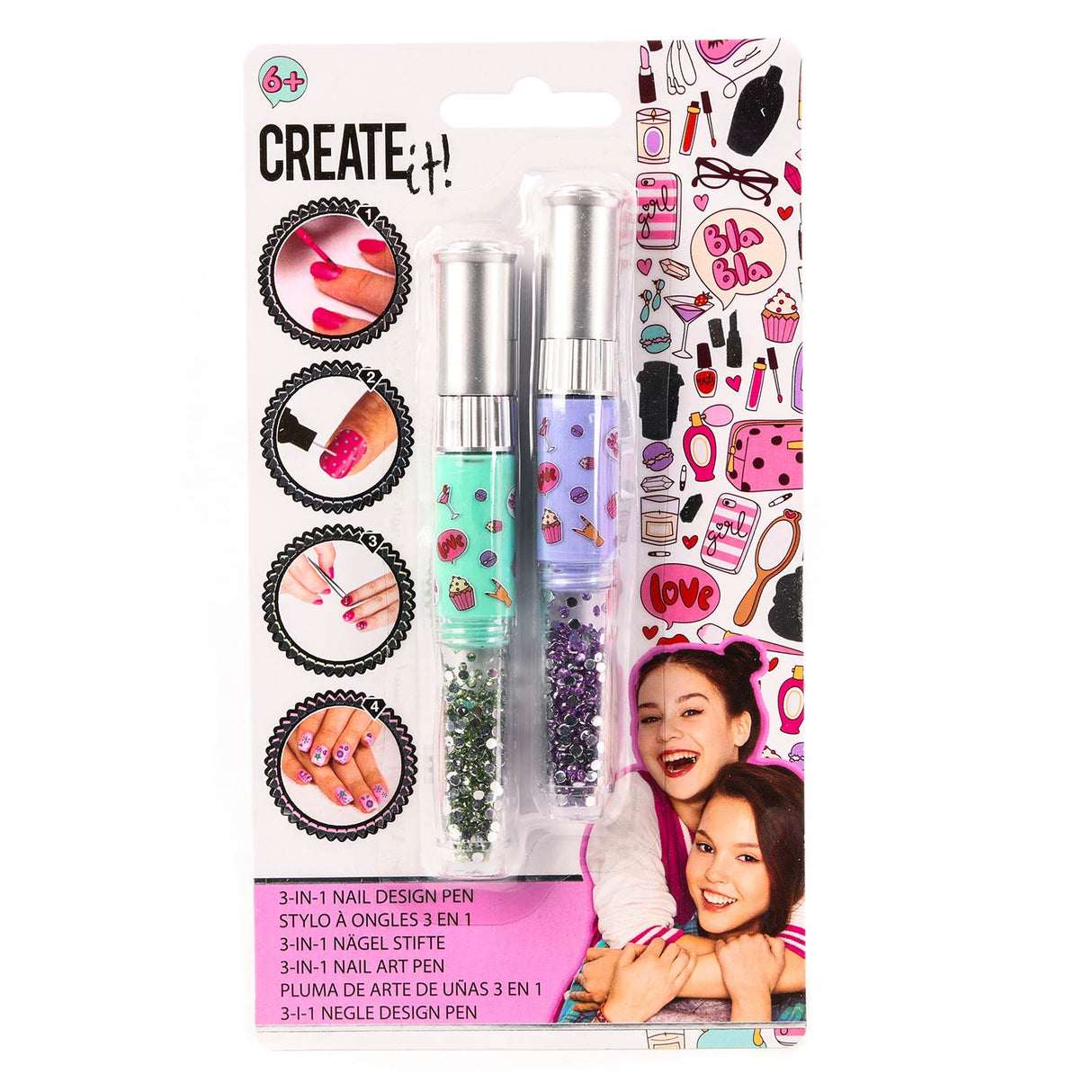 Créez-le! Polon à ongles de beauté 3in1 stylos, 2e.