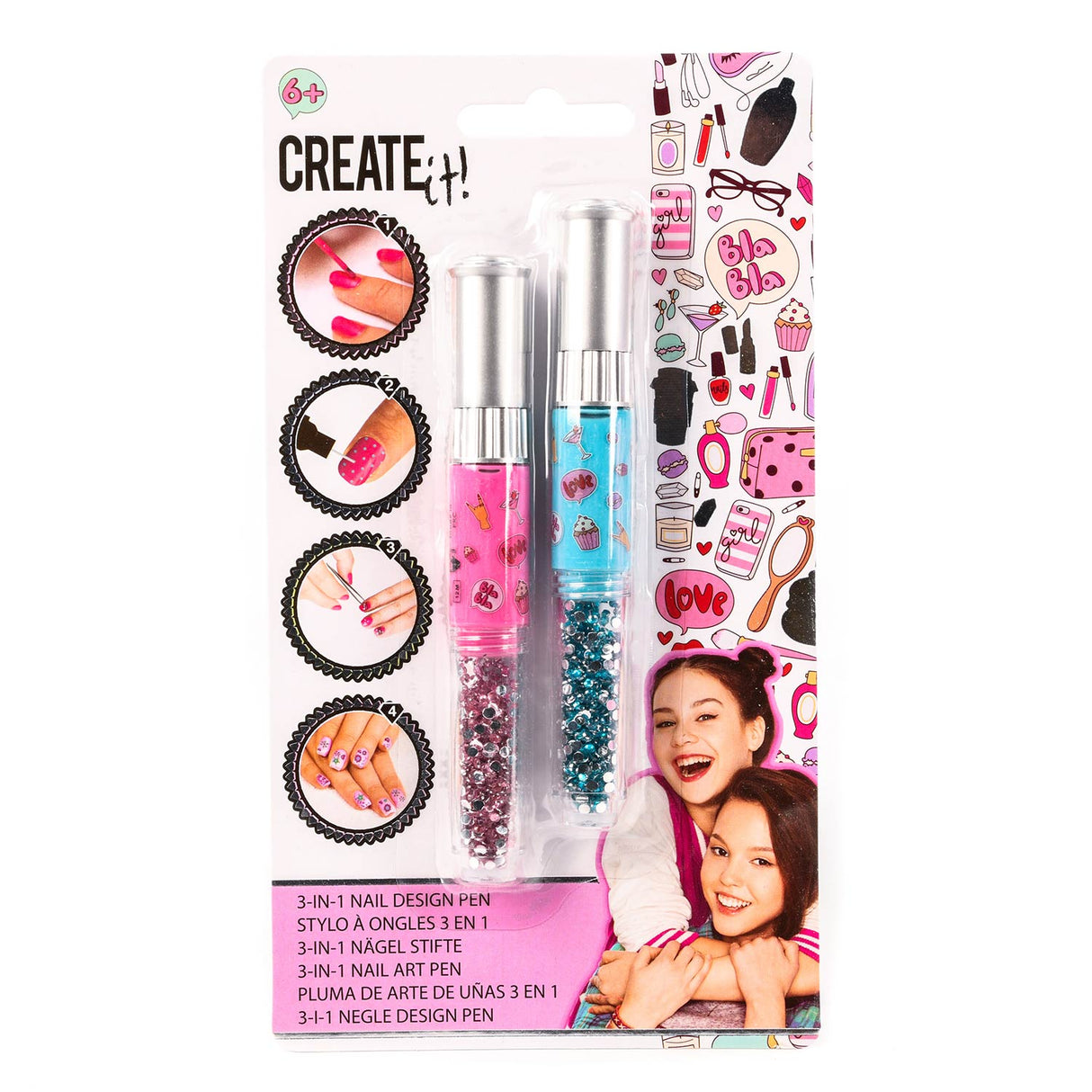 Créez-le! Polon à ongles de beauté 3in1 stylos, 2e.