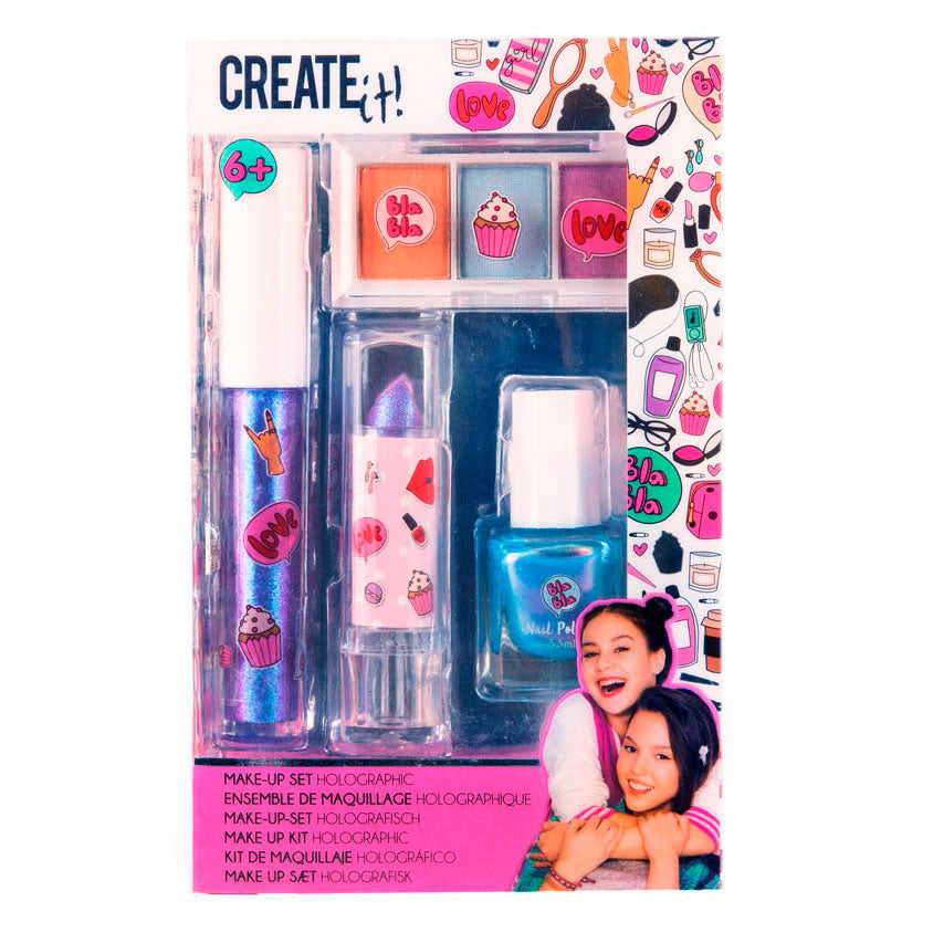 Ustvari! Beauty Makeup Set Holographic, 4dlg.