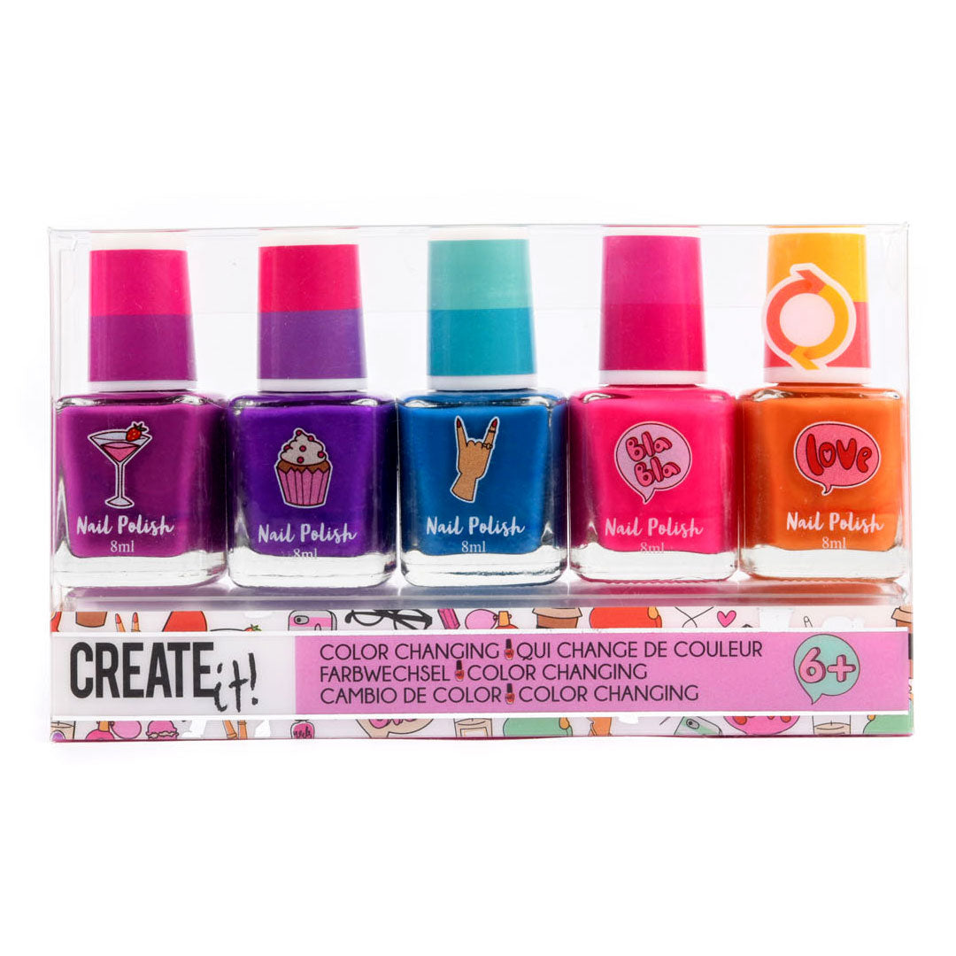 Create it! Beauty Color Changing nail polish, 5st.