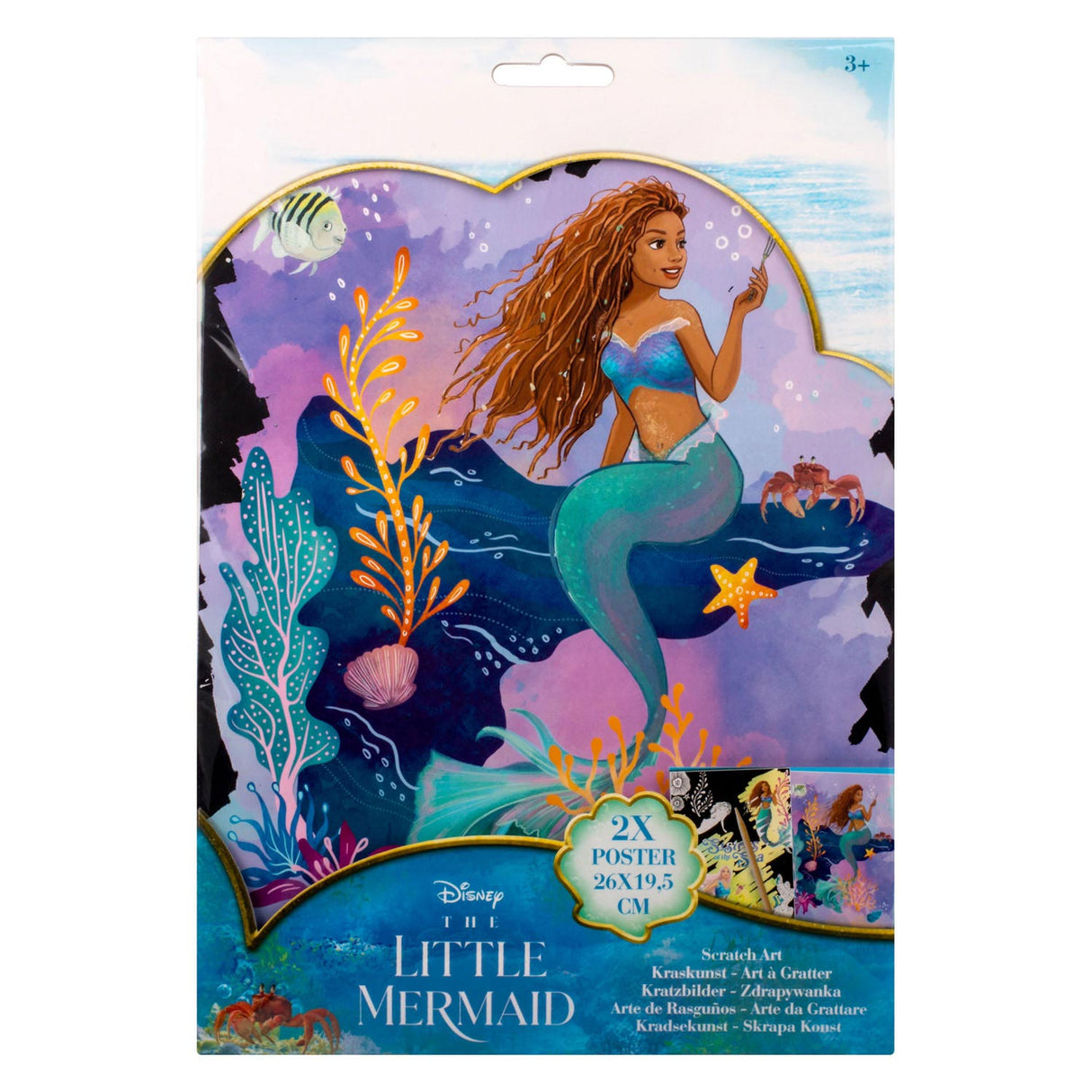 Déi kleng Mermaid kraskunst Poster