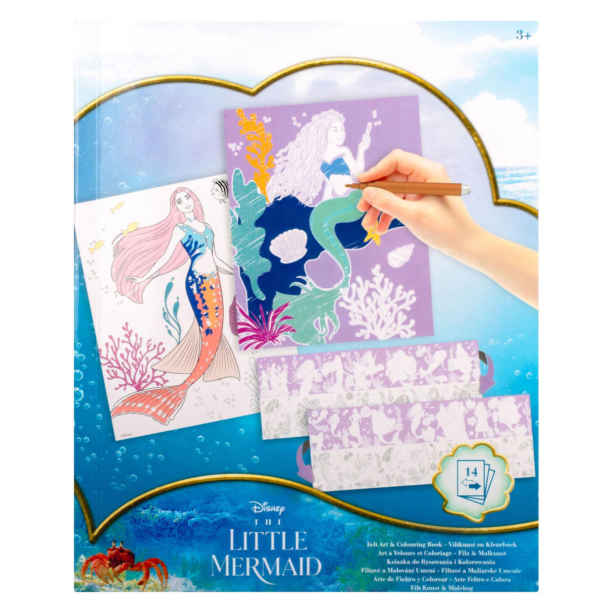 The Little Mermaid felt art and coloring book