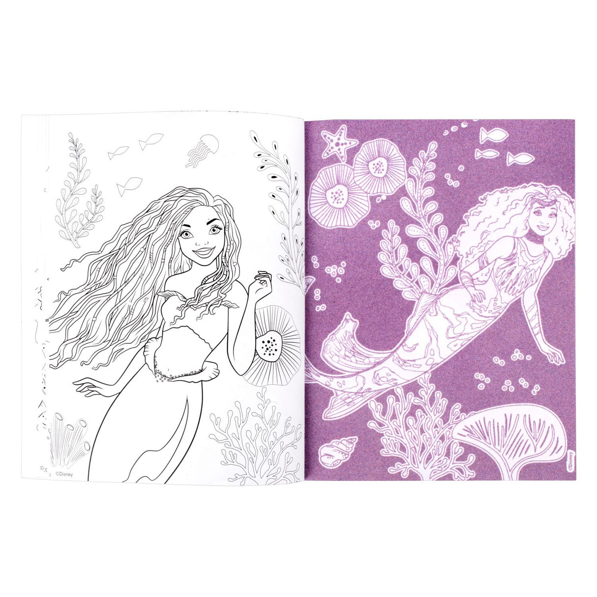 Die Little Mermaid fühlte Kunst und Malbuch