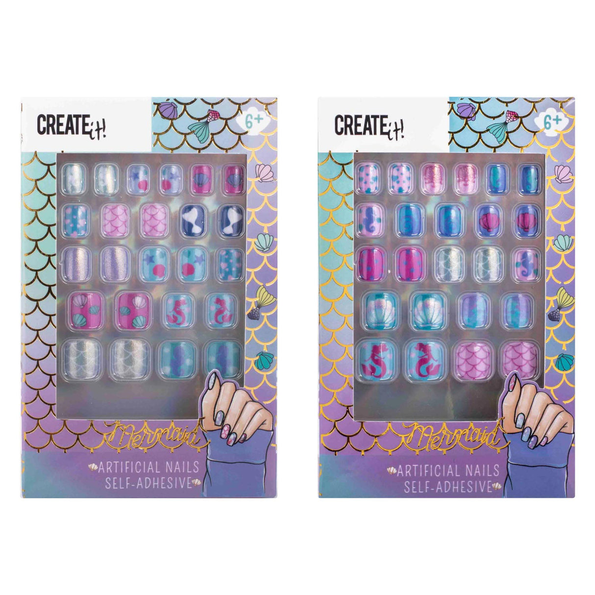 Create it! mermaid artificial nails self-adhesive
