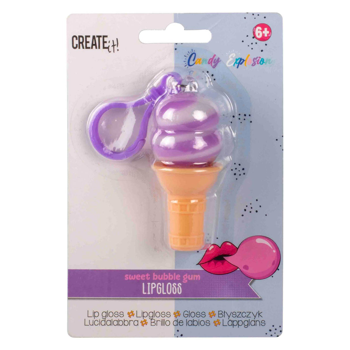 Canco erstellen es! Süßigkeiten Explosion Lipgloss Ice Cream Key Ring