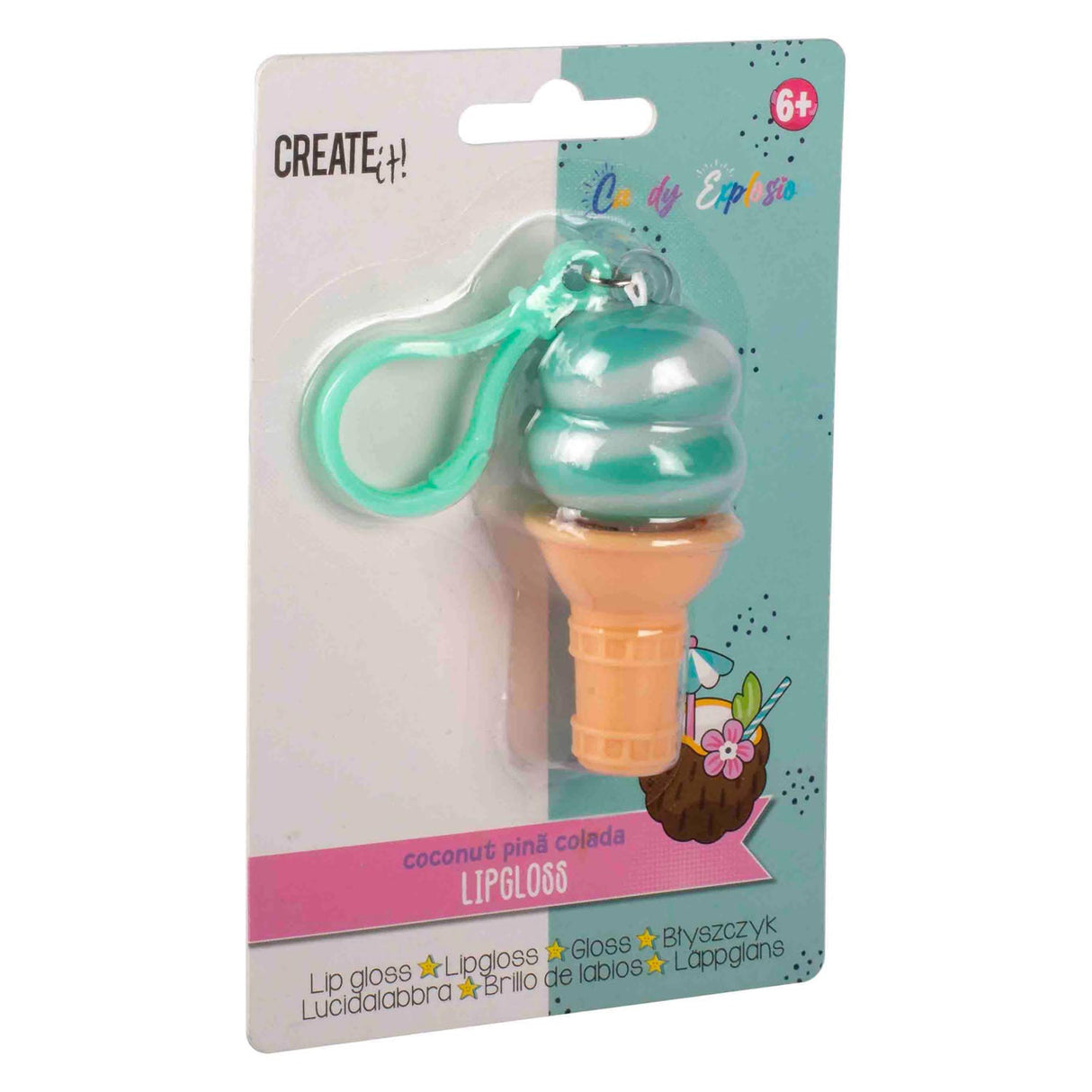 Canenco Create It! Candy Explosion Lipgloss Ice cream key ring