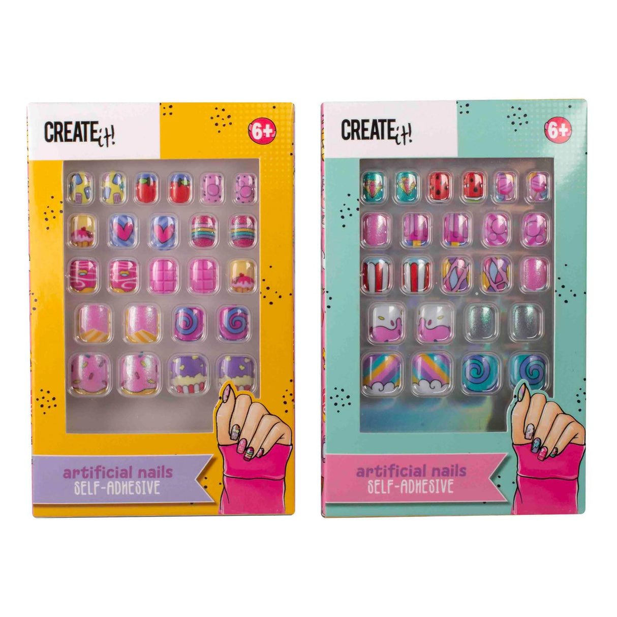 Lag det! Candy Explosion Artificial Nails Self -Aadhesive