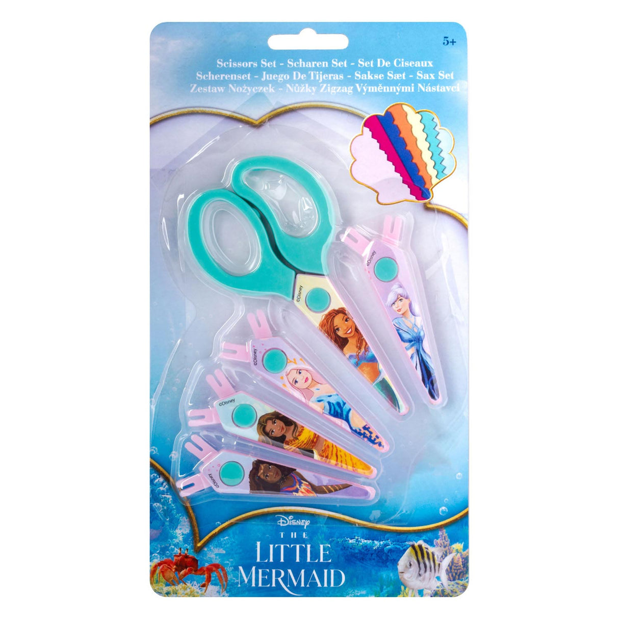 Canenco the Little Mermaid Scissors con 5 revistas de carteles