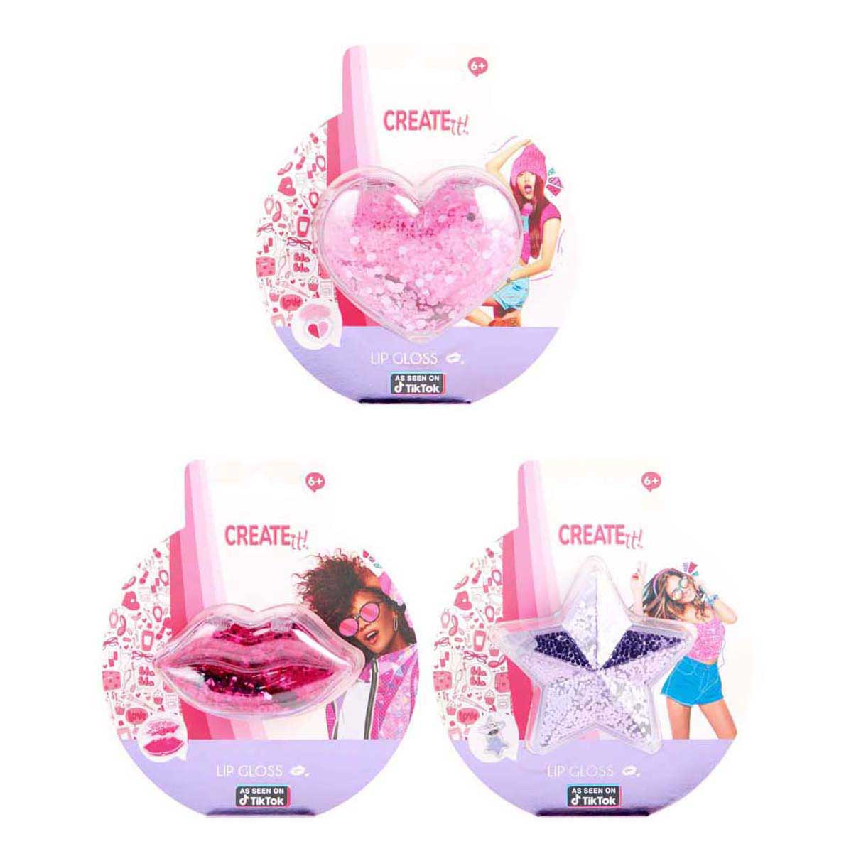 Canenco create it! lip gloss with confetti