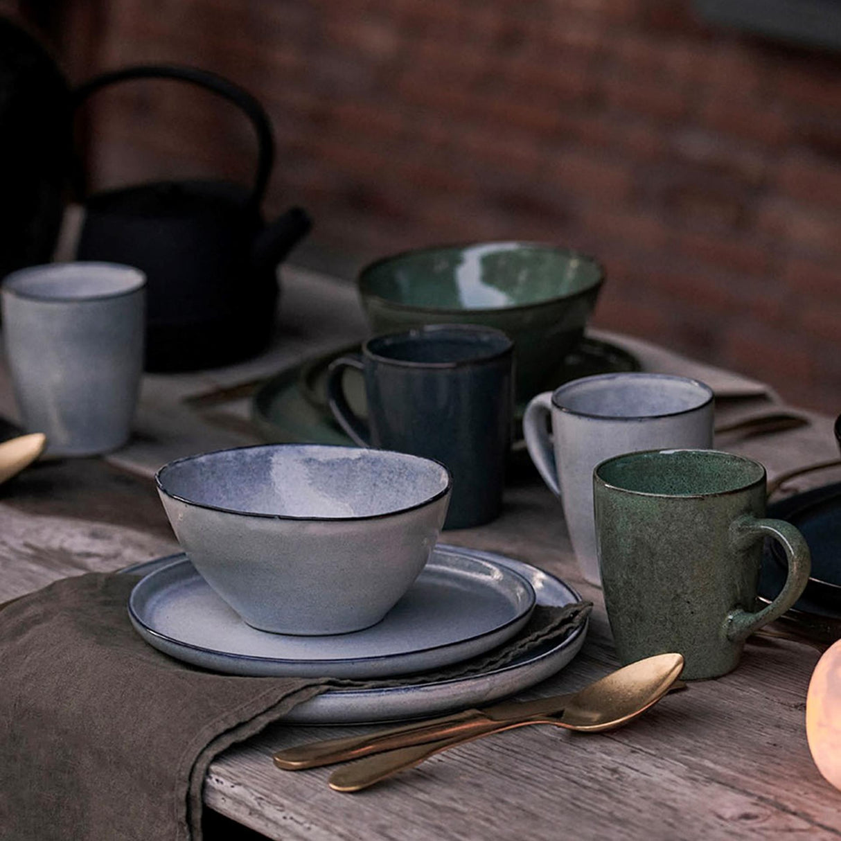 Dutch rose serenity mug gray 370ml 4 pcs