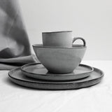 Dutch rose serenity plate ø27cm gray 4 pcs