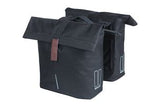 Basil City Double Bicycle Bag Mik Black