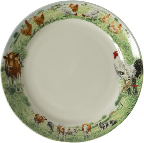 Wiebe van der zee wiebe's farm bord koe kip ã˜18cm doos a 6 stuks porselein
